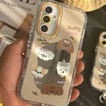 قاب موبایل آیفون سگ پاپی شکلاتی آیینه ای بند کوتاه - تصویر 4