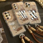 قاب موبایل آیفون سگ پاپی شکلاتی آیینه ای بند کوتاه - تصویر 2