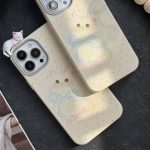 قاب موبایل آیفون گربه خوابالو خال خالی پاپیون - تصویر 2