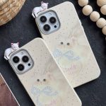 قاب موبایل آیفون گربه خوابالو خال خالی پاپیون - تصویر 4