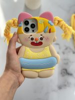 قاب موبایل آیفون عروسک ناتالی مو زرد سیلیکونی - تصویر 12