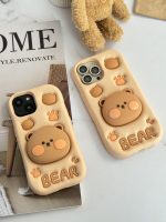 قاب موبایل آیفون پنجه خرس تدی قهوه ای ( Bear ) سیلیکونی استندشو - تصویر 7