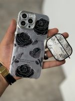 قاب موبایل آیفون گل شب محافظ لنز نگین دار - تصویر 4