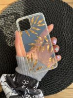 قاب موبایل آیفون گل فلزی طلایی - تصویر 3
