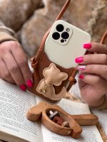 قاب موبایل آیفون گربه مینیمال جاکارتی دار محافظ لنزدار - تصویر 7