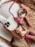قاب موبایل آیفون گربه مینیمال جاکارتی دار محافظ لنزدار - تصویر 5