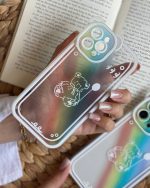 قاب موبایل آیفون خرس رنگین کمان - تصویر 5