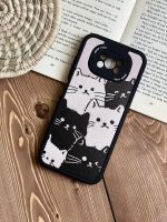 قاب موبایل آیفون گربه های کیوت سیاه و سفید محافظ لنزدار - تصویر 8