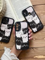 قاب موبایل آیفون گربه های کیوت سیاه و سفید محافظ لنزدار - تصویر 12