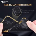 قاب موبایل آیفون کروکودیل دور طلایی - تصویر 6