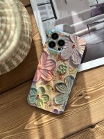 قاب موبایل آیفون گل آبرنگی ژله ای سه بعدی - تصویر 9