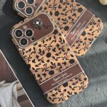 قاب موبایل آیفون گل رز رمانتیک گاردن قهوه ای