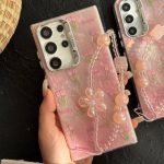 قاب موبایل ( سامسونگ ) گل لاله عباسی تولیپس صورتی + بندست - تصویر 3
