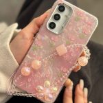 قاب موبایل ( سامسونگ ) گل لاله عباسی تولیپس صورتی + بندست - تصویر 4