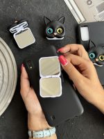 قاب موبایل سامسونگ گربه سیاه پاپسوکت آیینه ای - تصویر 6