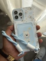 قاب موبایل آیفون سگ پاپی آبی بندست جاکارتی - تصویر 8