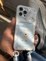 قاب موبایل آیفون سگ پاپی آبی بندست جاکارتی - تصویر 4