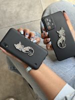 قاب موبایل آیفون بلک کت نگین دار - تصویر 3
