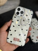 قاب موبایل آیفون قلب ریز خال خالی صدفی - تصویر 6