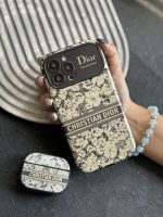 قاب موبایل آیفون دیور گلدار نقره ای محافظ لنزدار - تصویر 13