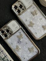 قاب موبایل آیفون پروانه نگین دار عطری - تصویر 5