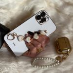 قاب موبایل سامسونگ بند قلبی مخملی محافظ لنزدار - تصویر 7