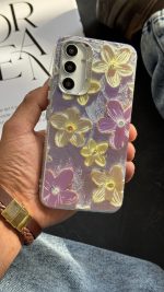 قاب موبایل ( سامسونگ ) پرپل فلاورز - تصویر 4