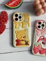 قاب موبایل آیفون برجسته خرس لوتسوهاگین و خرس پو محافظ لنزدار - تصویر 5