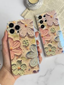 قاب موبایل شیائومی گل آبرنگی ژله ای سه بعدی - تصویر 4