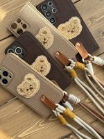 قاب موبایل سامسونگ خرس دوست داشتنی محافظ لنز + بندست - تصویر 5
