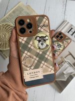 قاب موبایل آیفون باربری وینتیج استایل سگ قهوه ای محافظ لنزدار - تصویر 4