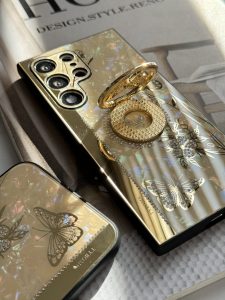 قاب موبایل آیفون پروانه نگین دار سواروسکی استندشو - تصویر 5