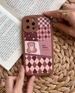قاب موبایل آیفون بهترین آرزوی خرسی قهوه ای محافظ لنزدار - تصویر 5