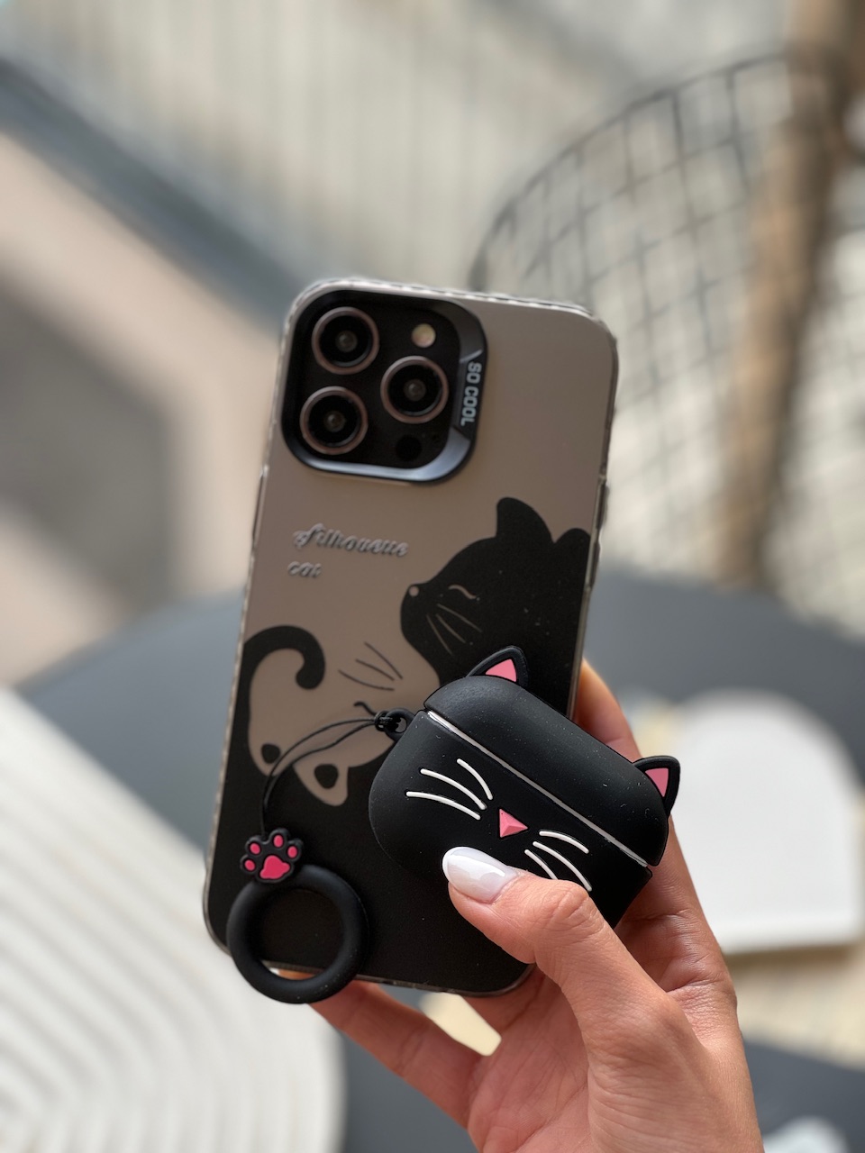 229281.jpeg قاب Twin Cat آیفون ، سامسونگ ، شیائومی (کدC1621) - تصویر 1