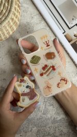 قاب موبایل آیفون کندل کریسمس سگ پاپی + پاپسوکت متحرک - تصویر 4