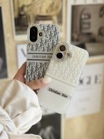 قاب White Christian Dior دور لنز نگین آیفون (کدC2076)