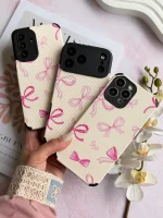 قاب پاپیون صورتی کبریتی آیفون ، سامسونگ ، شیائومی (کدC2207)
